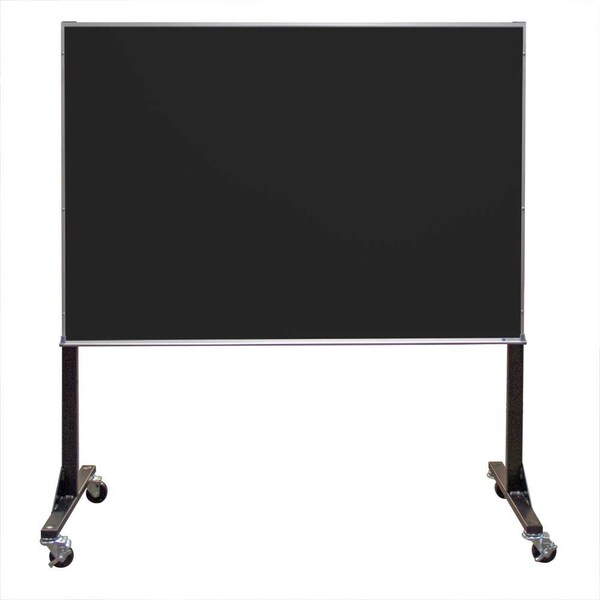 United Visual Products Sliding Door Wood Corkboard, 60"x36", Cher, UV9004OCS-CHERRY-RUBBER UV9004OCS-CHERRY-RUBBER - main